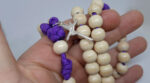 Terço em Paracord - Quaresima - Roxo/Branco - Imagem 4