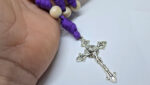 Terço em Paracord - Quaresima - Roxo/Branco - Imagem 3