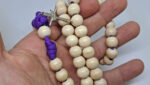 Terço em Paracord - Quaresima - Roxo/Branco - Imagem 2