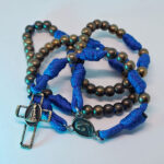 Terço Nossa Senhora - Linha Aparecida - Azul/Ouro Velho